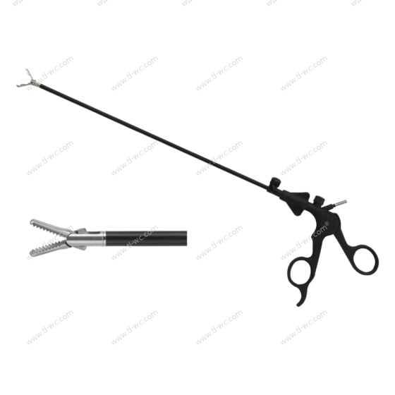 Laparoscopic surgical instrument gripper (coarse-toothed bowl-shaped duckbill gripper) 5MMX330MM
