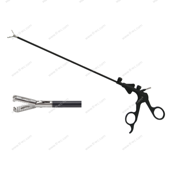 Laparoscopic surgical instrument gripper (mouse tooth) double action 5MMX330MM